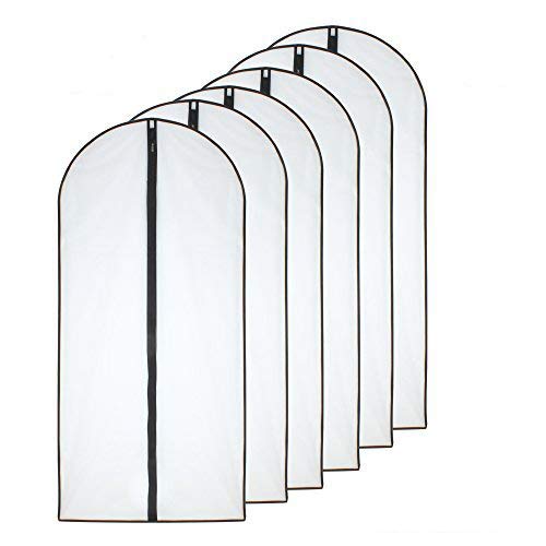Garment Bags for Hanging Clothes Travel (Set of 12) Clothes Storage Bags Closet Cover for Open Closet with Zipper for Suit, Sweaters Travel Laundry Wardrobe Closet Garment Dust Cover