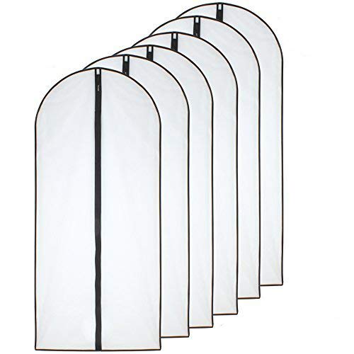 Garment Bags for Hanging Clothes Travel (Set of 12) Clothes Storage Bags Closet Cover for Open Closet with Zipper for Suit, Sweaters Travel Laundry Wardrobe Closet Garment Dust Cover