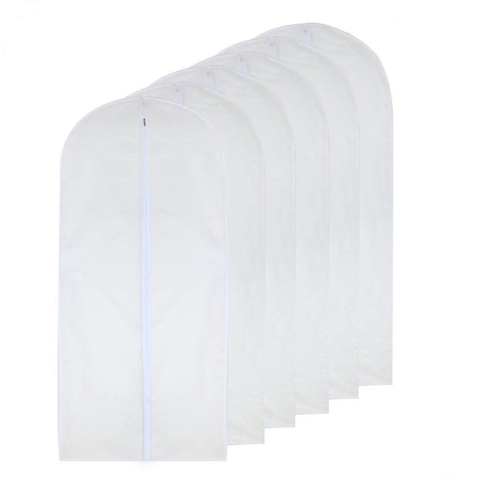 Garment Bags for Hanging Clothes Travel (Set of 12) Clothes Storage Bags Closet Cover for Open Closet with Zipper for Suit, Sweaters Travel Laundry Wardrobe Closet Garment Dust Cover