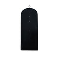 Cotton Garment Protector Bag Cover - Dust Free Cloth Hanging, Wardrobe storage for Dresses and Suits (Black with button - 24"x62")