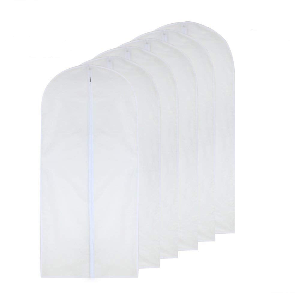 Garment Bags for Hanging Clothes Travel (Set of 12) Clothes Storage Bags Closet Cover for Open Closet with Zipper for Suit, Sweaters Travel Laundry Wardrobe Closet Garment Dust Cover