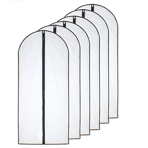 Garment Bags for Hanging Clothes Travel (Set of 12) Clothes Storage Bags Closet Cover for Open Closet with Zipper for Suit, Sweaters Travel Laundry Wardrobe Closet Garment Dust Cover