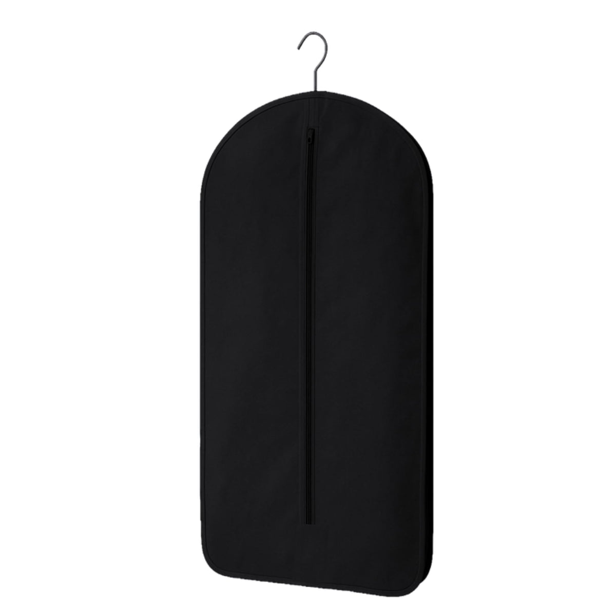 Cotton Garment Protector Bag Cover - Dust Free Cloth Hanging, Wardrobe storage for Dresses and Suits (Black with button - 24"x62")