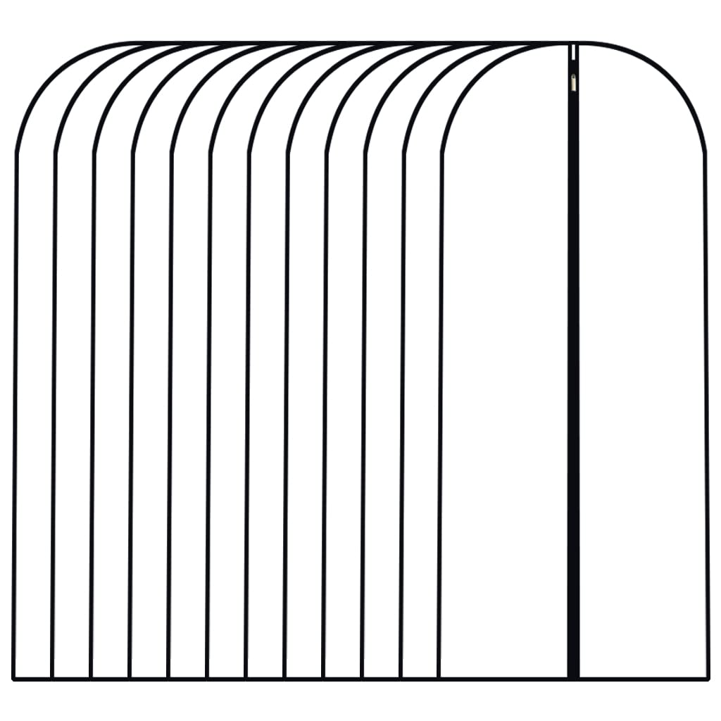 Garment Bags for Hanging Clothes Travel (Set of 12) Clothes Storage Bags Closet Cover for Open Closet with Zipper for Suit, Sweaters Travel Laundry Wardrobe Closet Garment Dust Cover