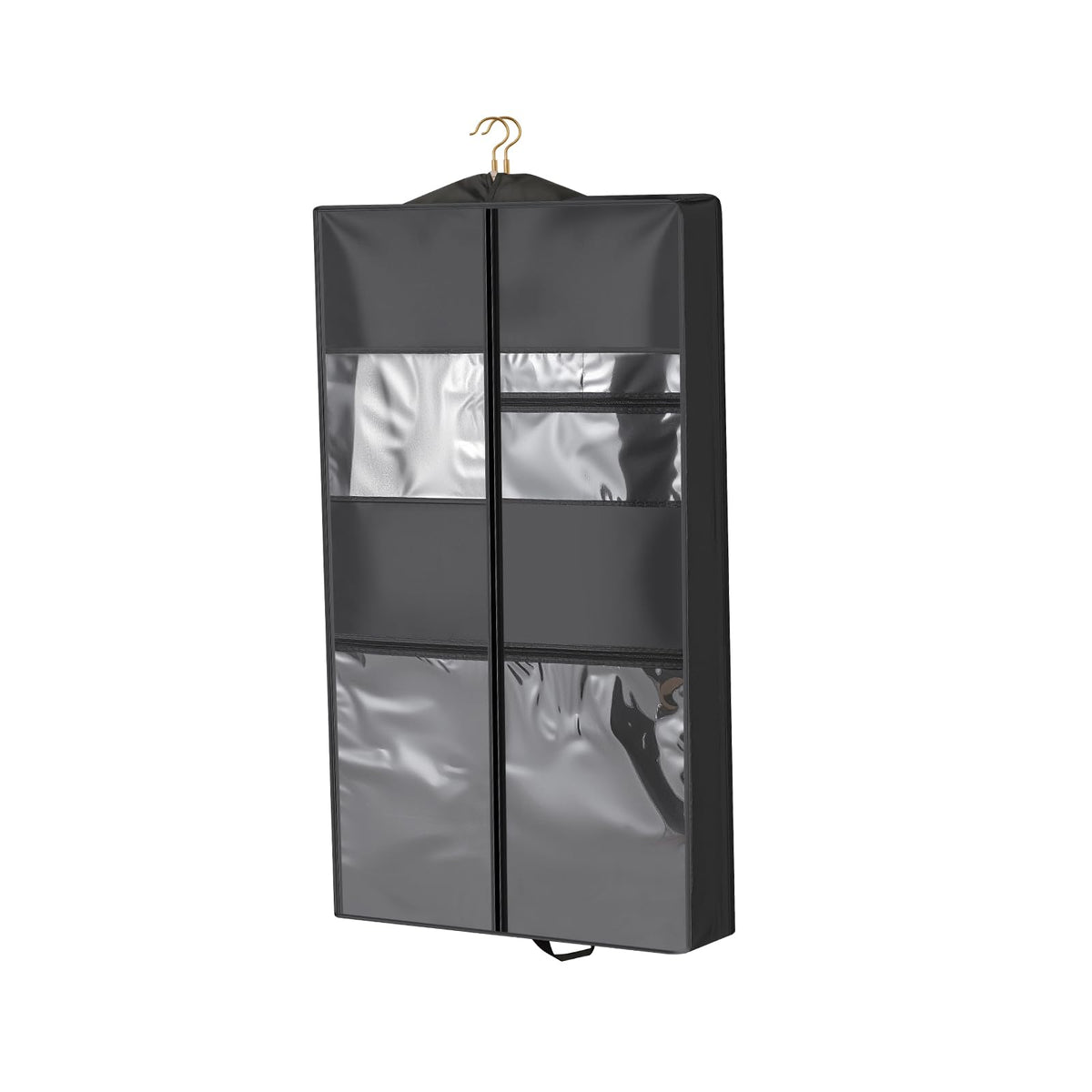 2 Packs Breathable Hanging Garment Bags for Clothes & Suits - 52" Fabric Suit Bags for Closet Storage, Garment Covers for Coats, Dresses, Jackets, Shirts, Wardrobe Protector (grey)