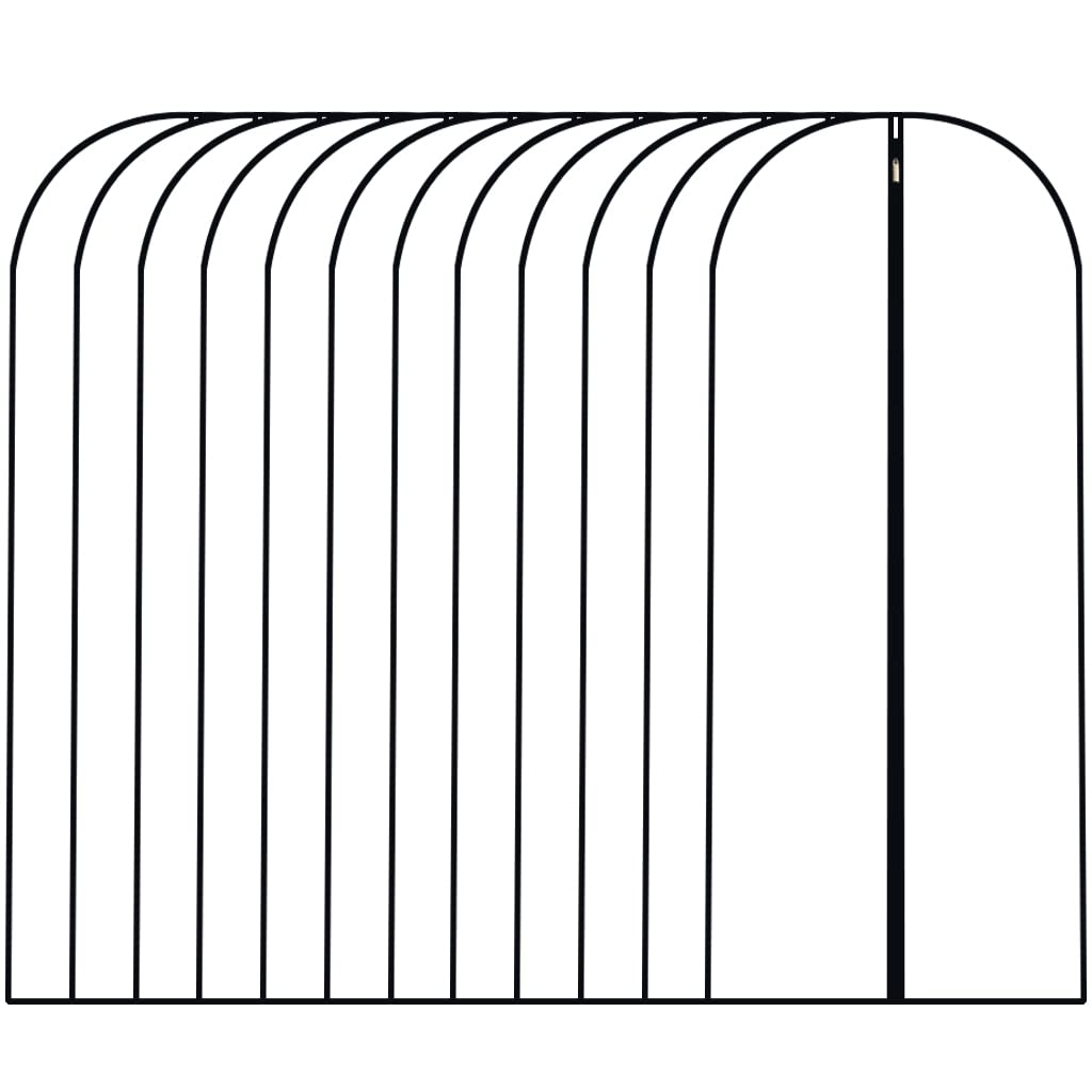 Garment Bags for Hanging Clothes Travel (Set of 12) Clothes Storage Bags Closet Cover for Open Closet with Zipper for Suit, Sweaters Travel Laundry Wardrobe Closet Garment Dust Cover