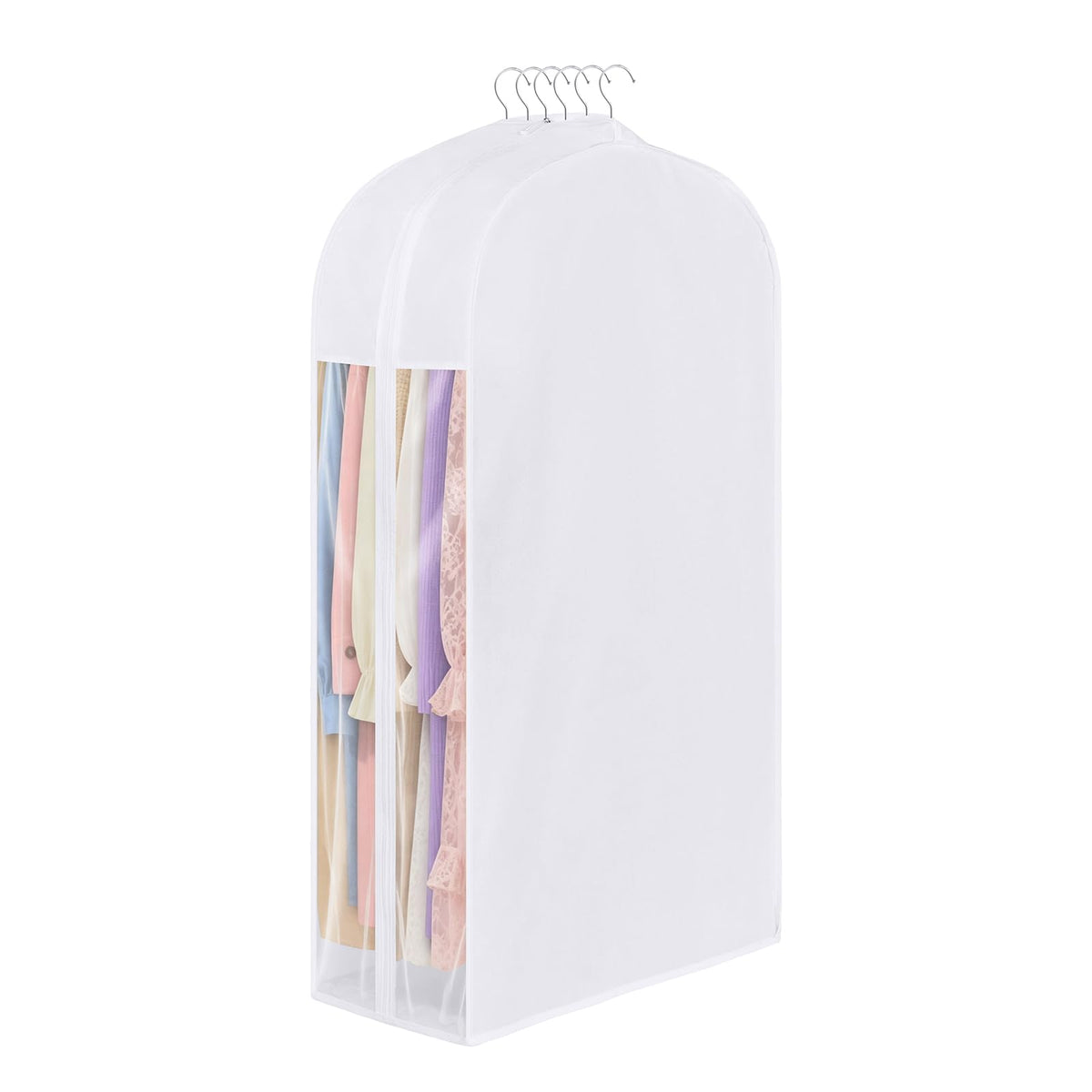 43 Inch Cotton Garment Bag for Hanging Clothes, 2 Pack Suit Bag