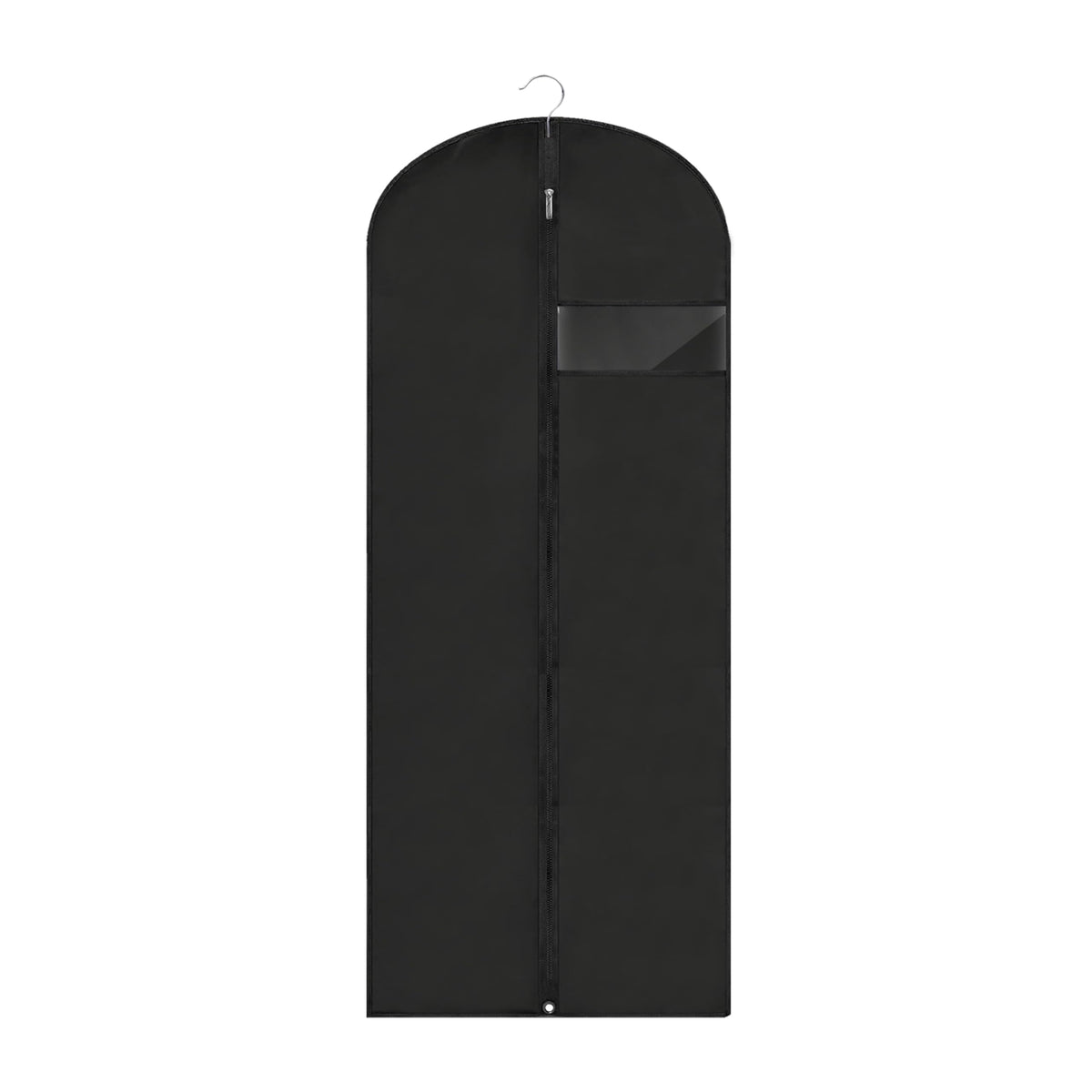 Dress Bags for Gowns Long, 65'' Garment Bags for Hanging Clothes, Suit Bag Cover for Storage and Travel, 2 Pack (Black)
