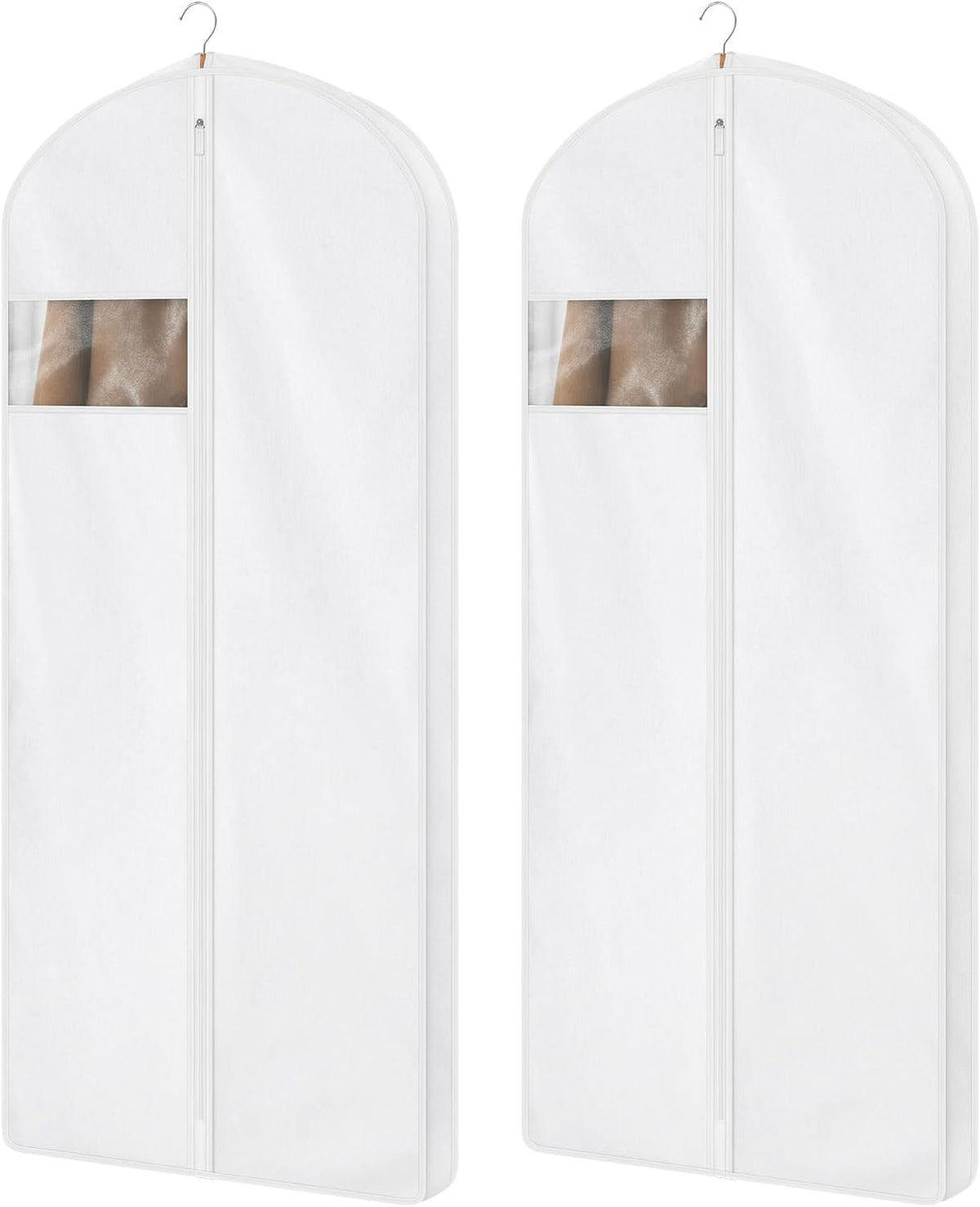 60" Cotton Garment Bag for Hanging Clothes, Dress Bags for Gowns