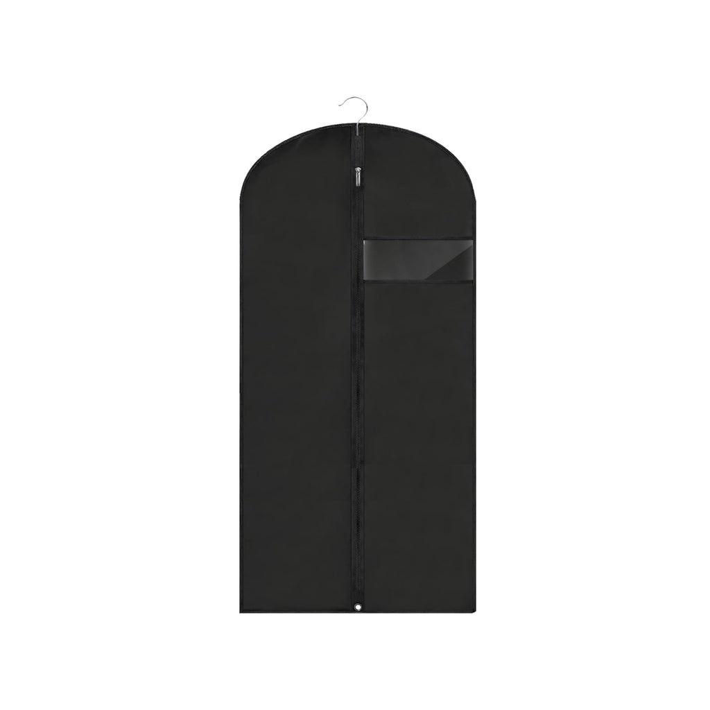 Dress Bags for Gowns Long, 65'' Garment Bags for Hanging Clothes, Suit Bag Cover for Storage and Travel, 2 Pack (Black)