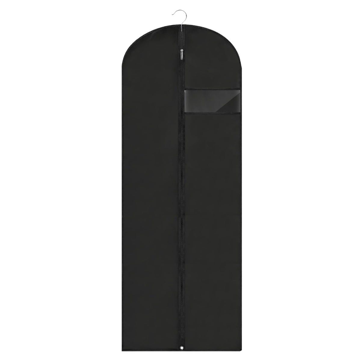 Dress Bags for Gowns Long, 65'' Garment Bags for Hanging Clothes, Suit Bag Cover for Storage and Travel, 2 Pack (Black)