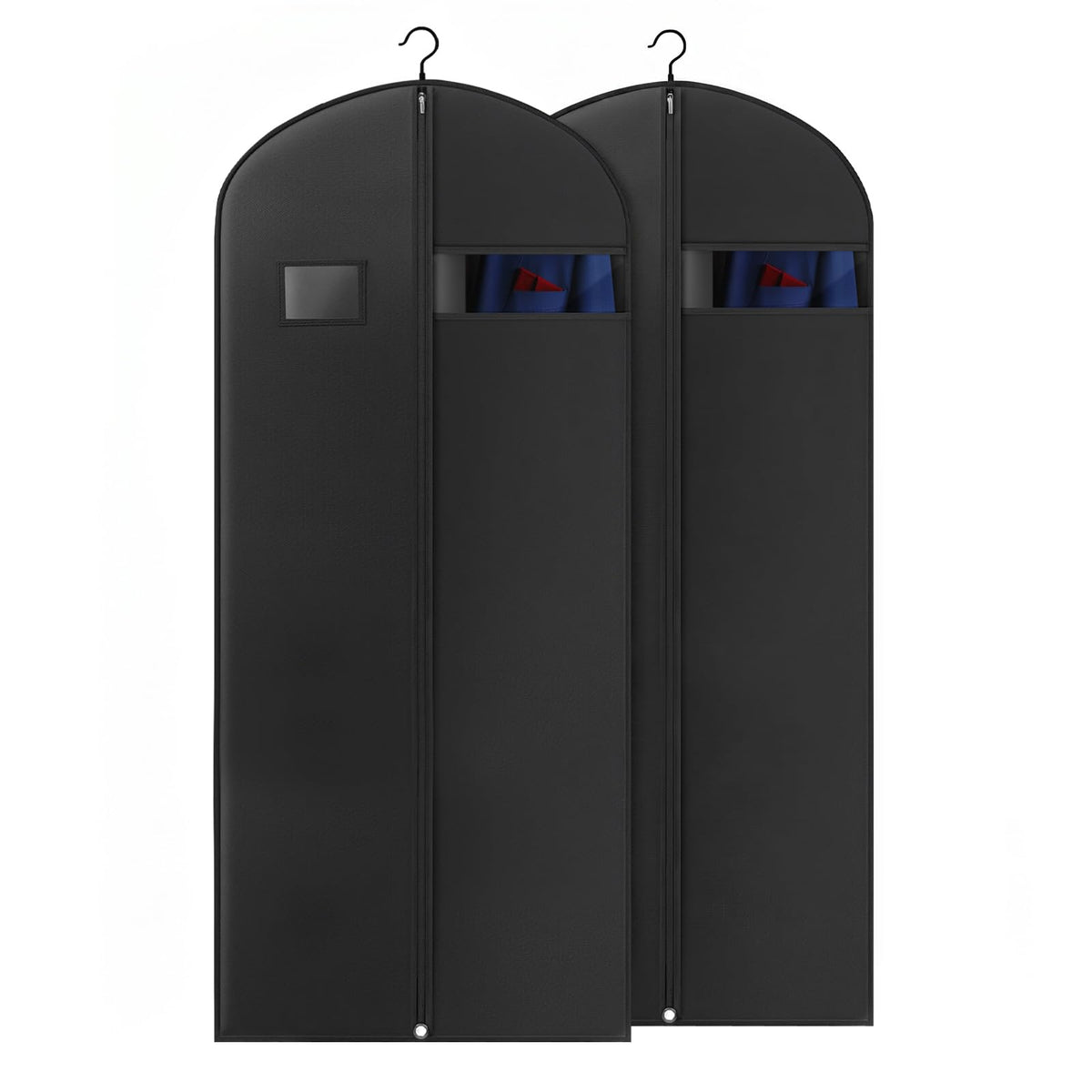 Hleelomi 2 Pack 40-in Garment Bag for Hanging Clothes Suit Bag Black