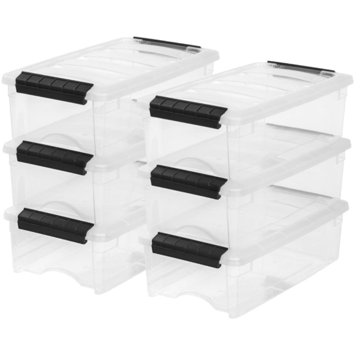 IRIS USA 2-Pack 27 Quart Storage Bins with Lids, Clear