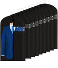 Garment Bags Suit Bags 24 x 43 Inch, 9 Packs Garment Covers for Hanging Clothes on Closet or Travel, PEVA (70GSM) Suit Covers for Storage Suits, T-shirts and Jackets