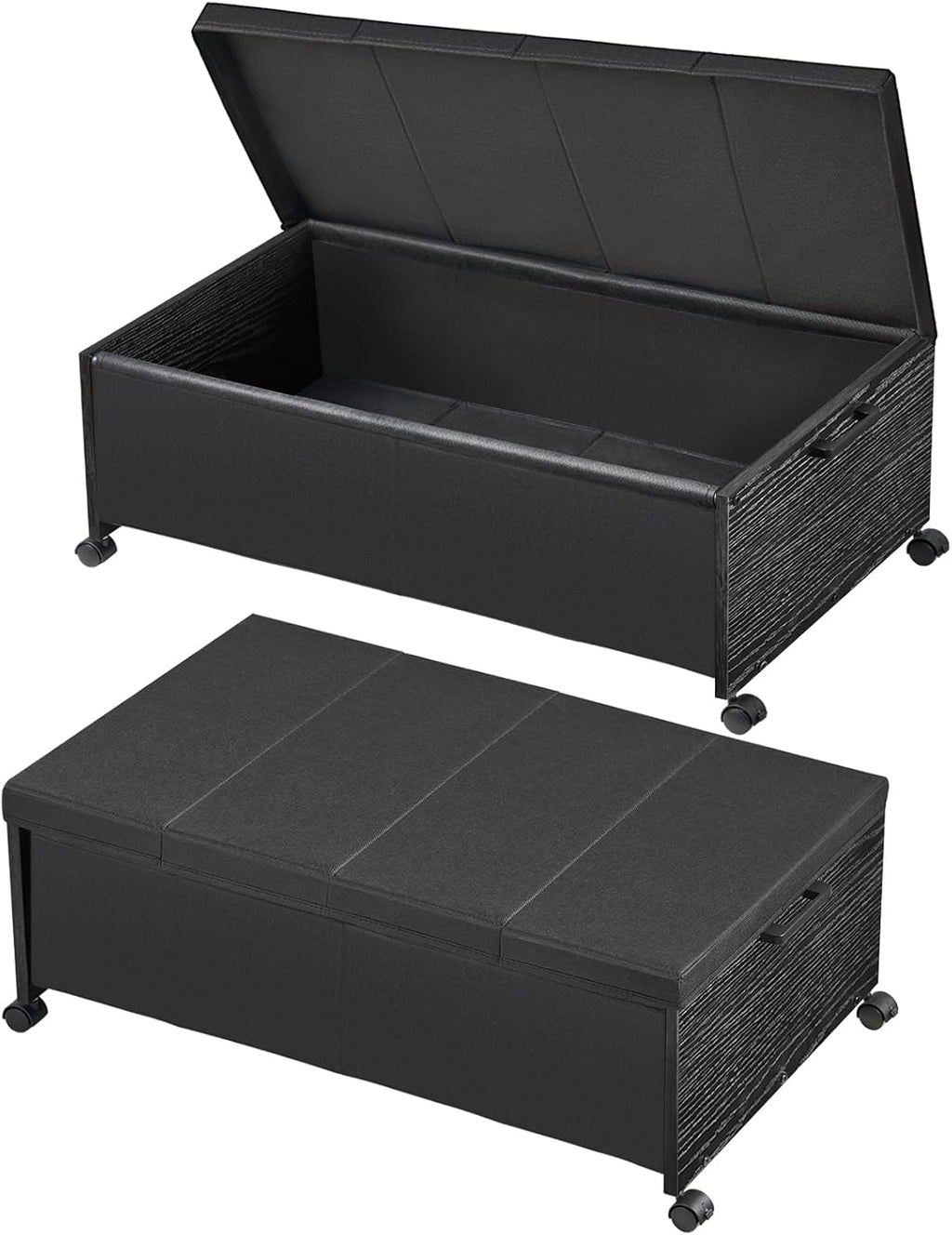 FOUCSSOMEI Under Bed Drawers on Wheels, XXXXL Size, UnderBed Storage with Wheels, Wooden Under Bed Storage, Heavy Duty, Patented Design