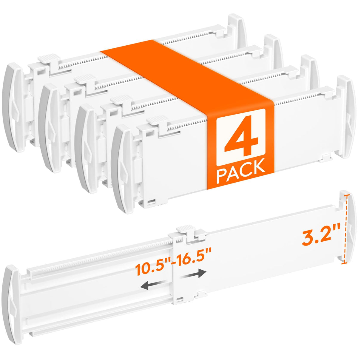 Lifewit 12 Pack 4" High Drawer Dividers, Adjustable Drawer Organizer Clothes