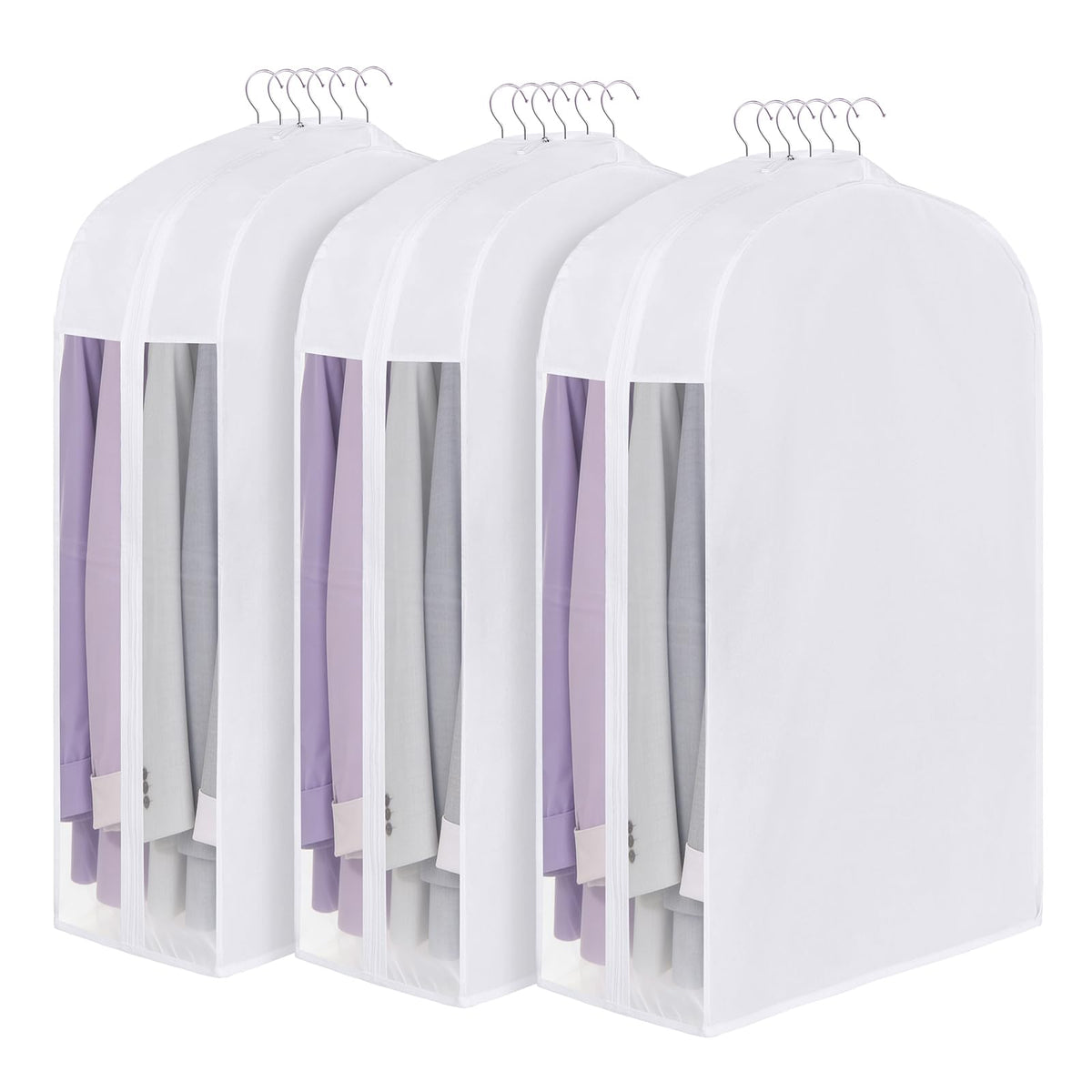 43 Inch Premium Cotton Garment Bag for Hanging Clothes and Storage