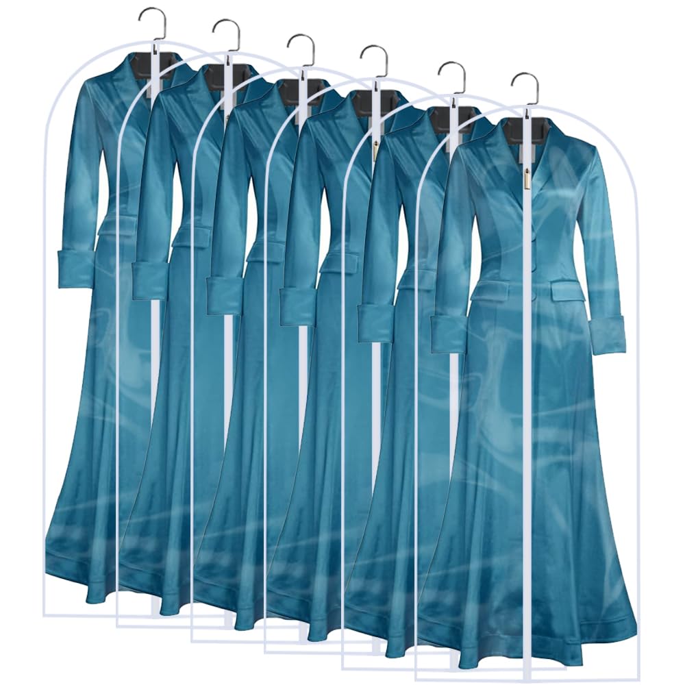Garment Bags for Hanging Clothes Travel (Set of 12) Clothes Storage Bags Closet Cover for Open Closet with Zipper for Suit, Sweaters Travel Laundry Wardrobe Closet Garment Dust Cover