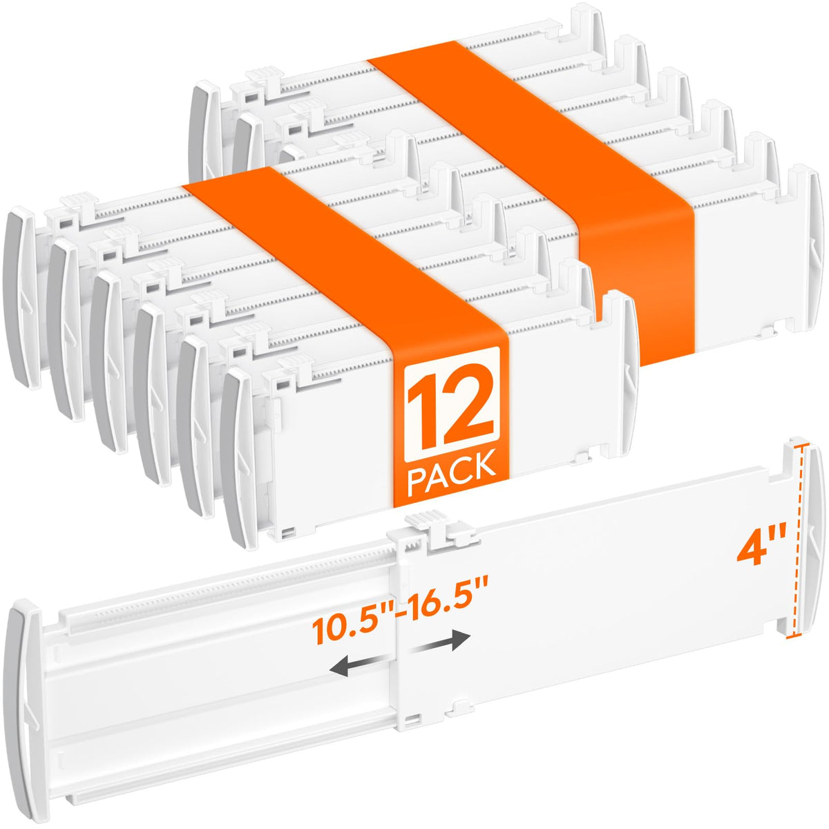 Lifewit 9 Pack 4" High Drawer Dividers, Adjustable Drawer Organizer Clothes