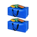Heavy Duty Blue Moving Bags with Strong Zipper Handles Backpack Straps