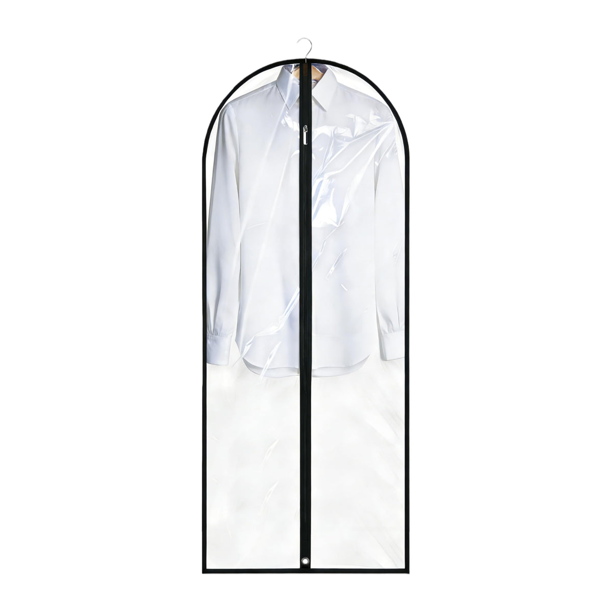 Dress Bags for Gowns Long, 65'' Garment Bags for Hanging Clothes, Suit Bag Cover for Storage and Travel, 2 Pack (Black)