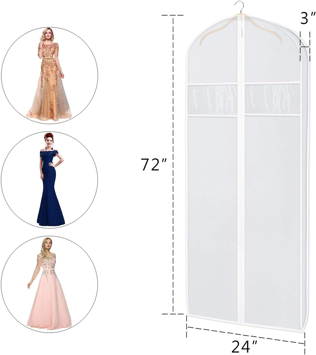 Zilink Dress Garment Bag for Storage Dress Cover Bag for Long Dresses 72 in