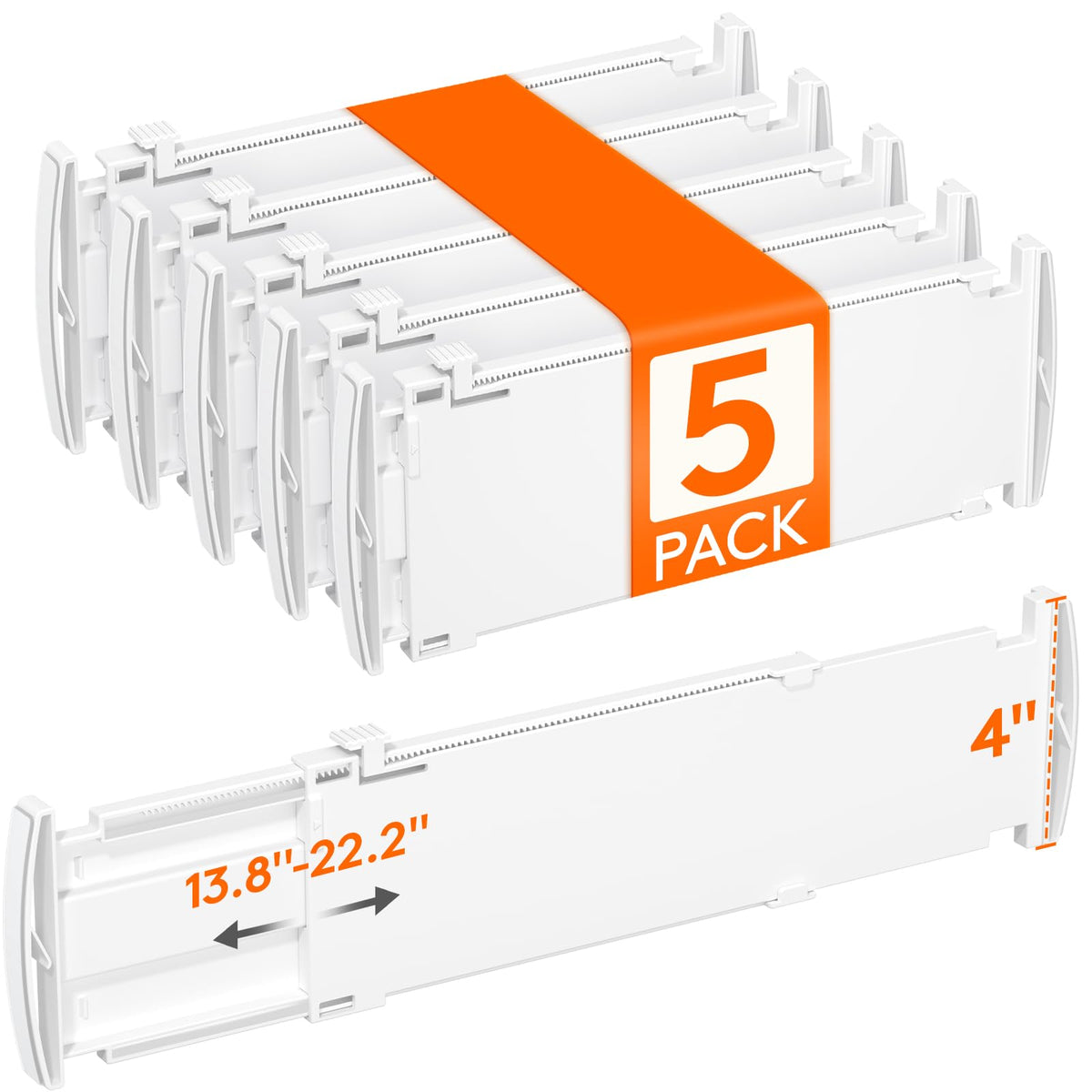Lifewit 9 Pack 4" High Drawer Dividers, Adjustable Drawer Organizer Clothes