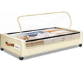 Under Bed Storage with Wheels 3Pack Storage Containers with Clear Window