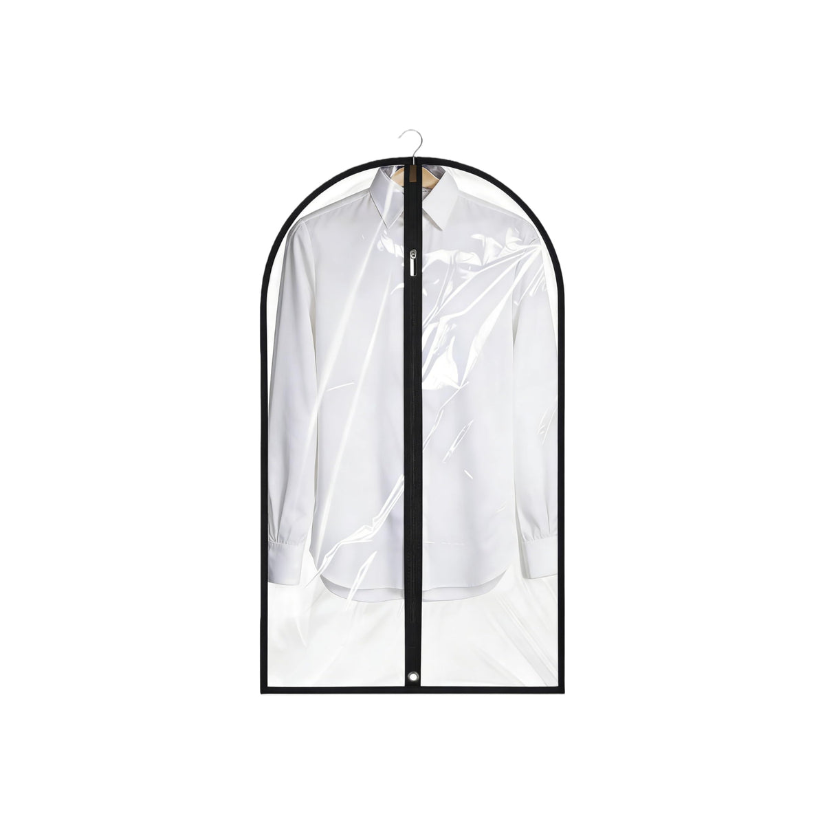 Dress Bags for Gowns Long, 65'' Garment Bags for Hanging Clothes, Suit Bag Cover for Storage and Travel, 2 Pack (Black)