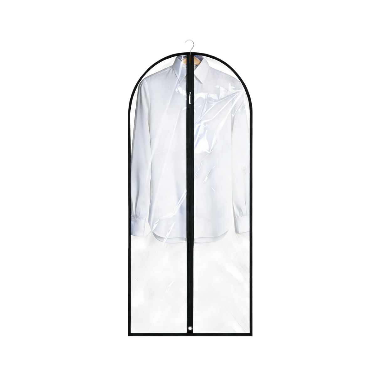 Dress Bags for Gowns Long, 65'' Garment Bags for Hanging Clothes, Suit Bag Cover for Storage and Travel, 2 Pack (Black)