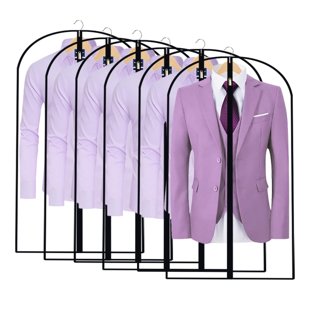 Garment Bags for Hanging Clothes 24" x 40"Coat Covers for Closet Foldable Washable Dress Bags for Hanging Clothes for Long Dress Dance Costumes Suits Gowns Coats