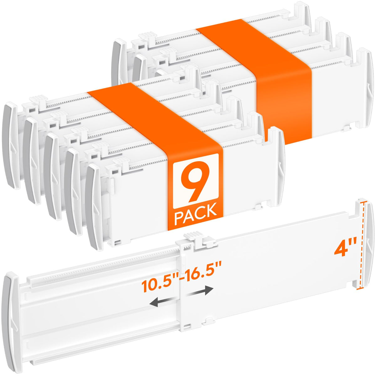 Lifewit 12 Pack 4" High Drawer Dividers, Adjustable Drawer Organizer Clothes