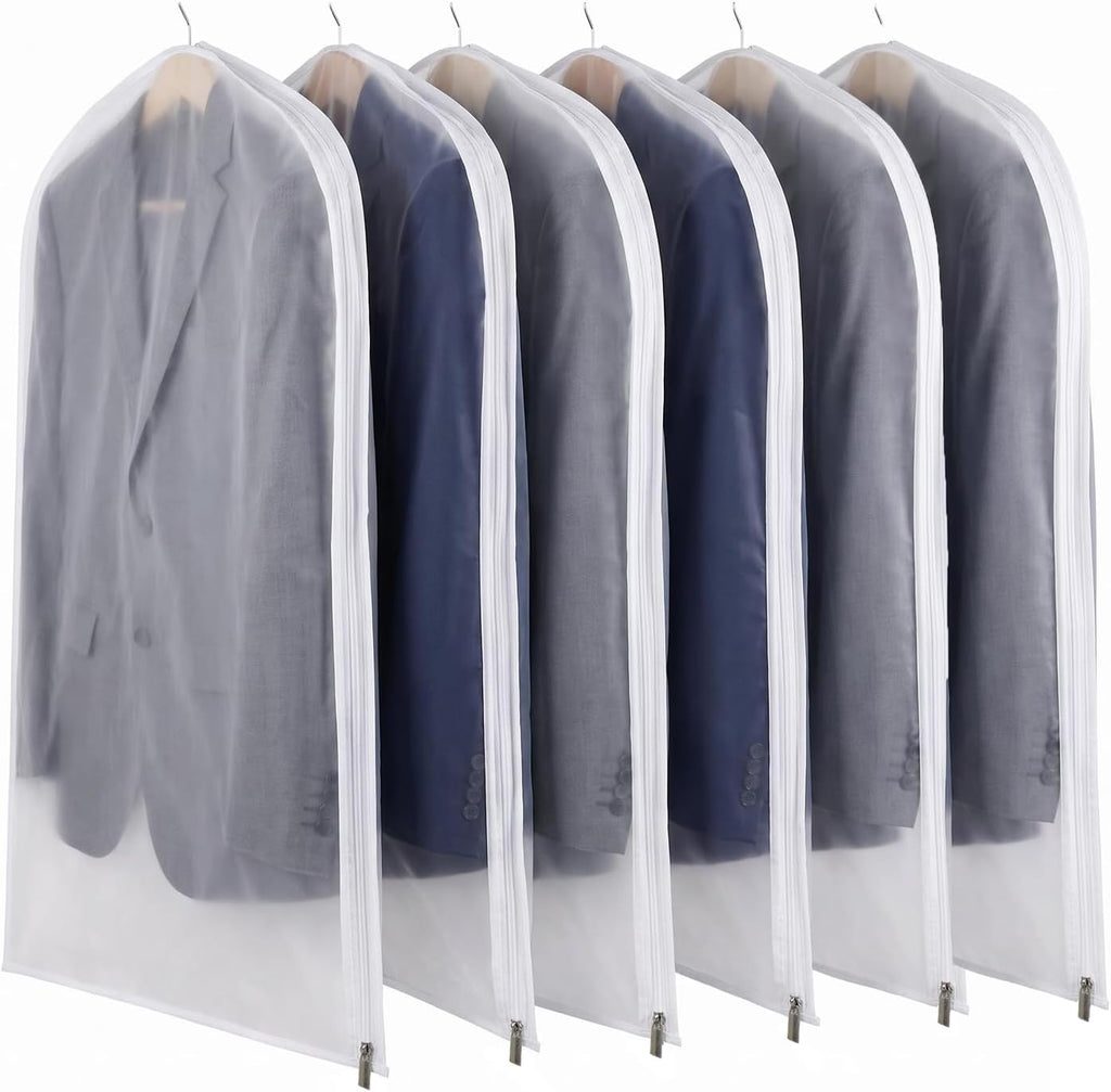 40" Garment Bags for Hanging Clothes, 6 Pack