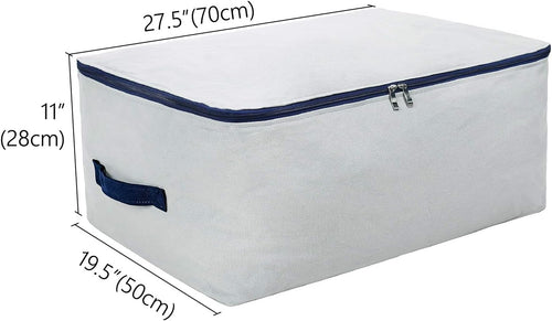 2pcs Canvas Cotton Soft Big Storage Compression Bags Comforters Blankets
