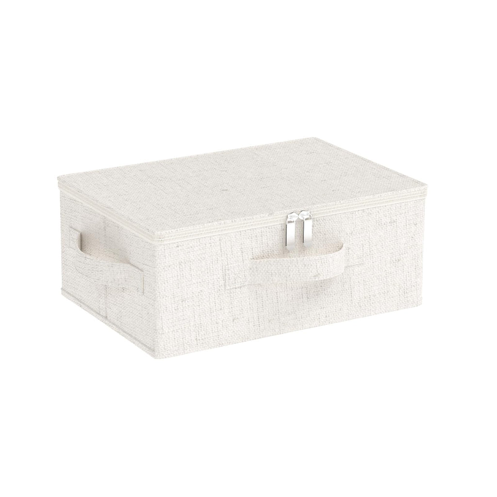 Underbed Storage Baskets with Lids,14.9x10.2x5.9in,Beige,2 Pack