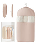 EACHY Garment Bag for Hanging Clothes, Space Saving Dustproof Clothes Cover with Self-Compression Zipper, Visible Closet Organizer for Closet Storage