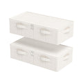Underbed Fabric Storage Box with Lids,23.6x11.8x5.9in,Grey,2 Pack