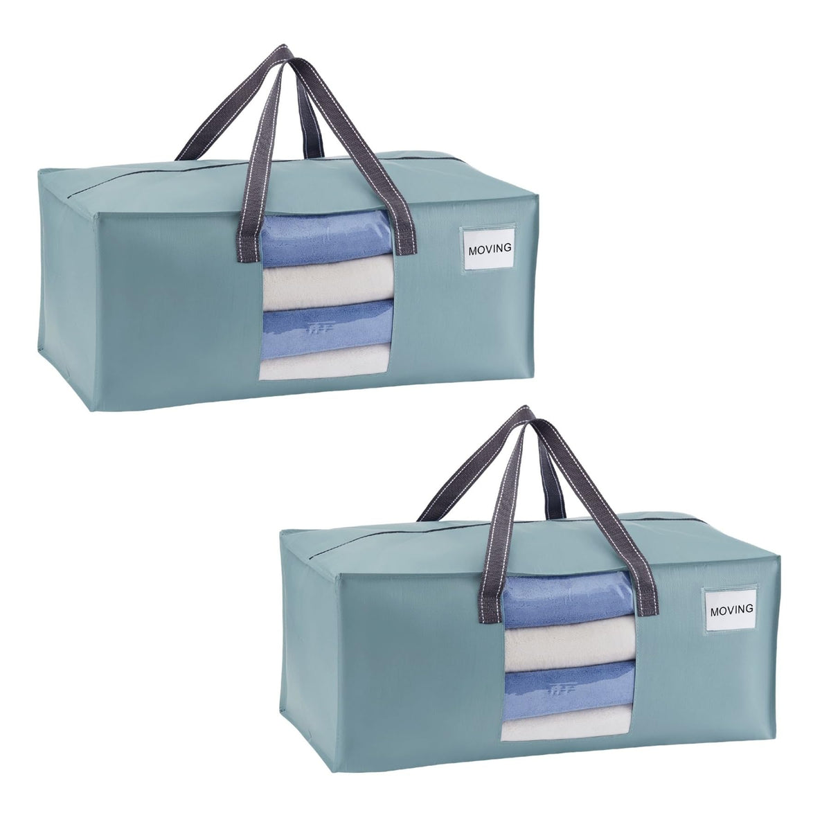 VENO Heavy Duty Moving Bags, Storage Bags, Easy Visibility, Clear, 4 Pack