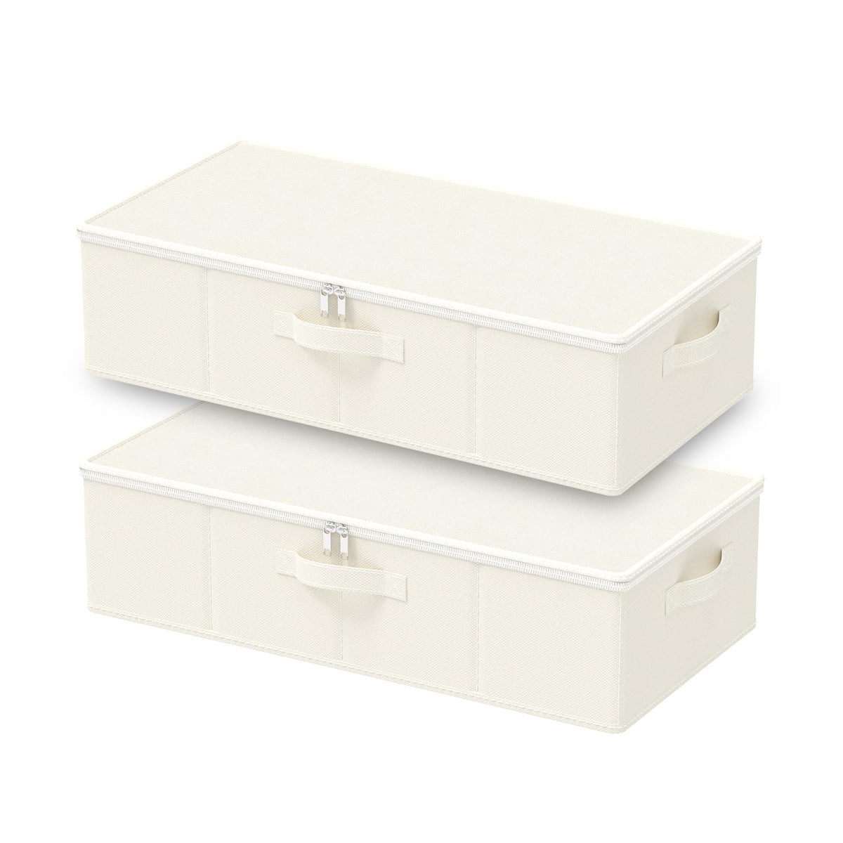 Under Bed Storage Containers, 2 Pack, Beige, 23.6x11.8x5.9 In