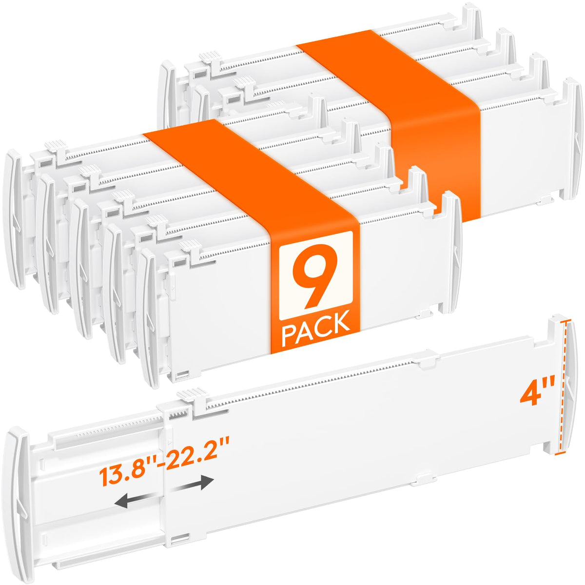 Lifewit 12 Pack 4" High Drawer Dividers, Adjustable Drawer Organizer Clothes