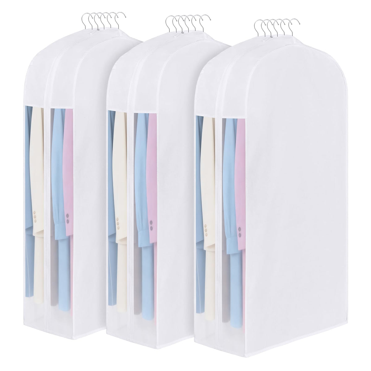 43 Inch Premium Cotton Garment Bag for Hanging Clothes and Storage