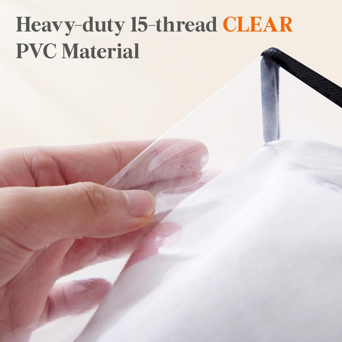 Lifewit 60L Clear Clothes Storage Bags,Plastic Foldable Blanket Storage Bag