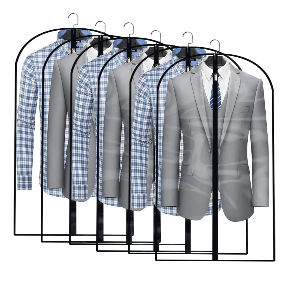 Garment Bags for Hanging Clothes Travel (Set of 12) Clothes Storage Bags Closet Cover for Open Closet with Zipper for Suit, Sweaters Travel Laundry Wardrobe Closet Garment Dust Cover