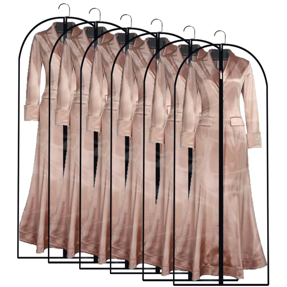 Garment Bags for Hanging Clothes Travel (Set of 12) Clothes Storage Bags Closet Cover for Open Closet with Zipper for Suit, Sweaters Travel Laundry Wardrobe Closet Garment Dust Cover