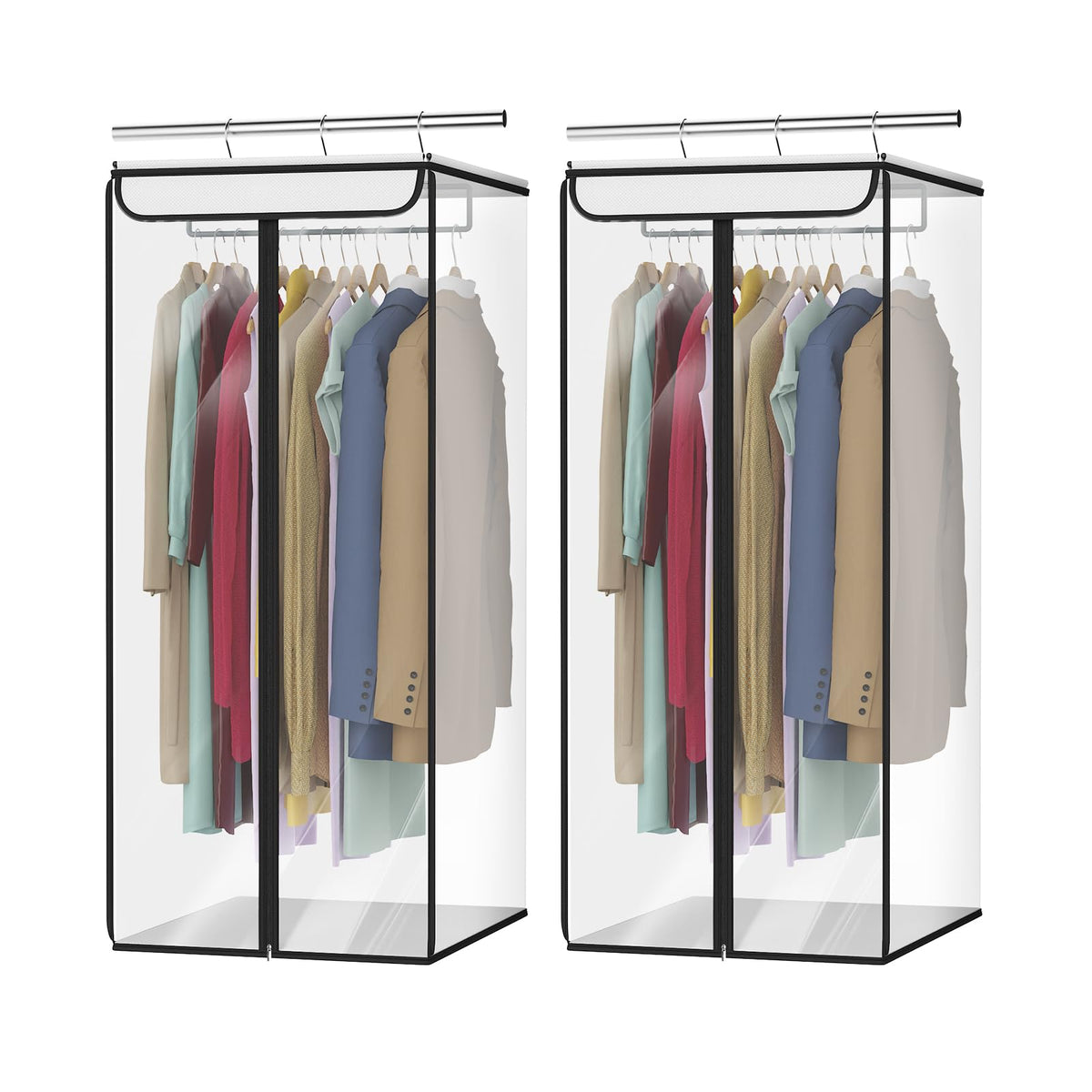Univivi Garment Bags for Hanging Clothes, Cloth Bag 54 In, 1 PCS, Grey