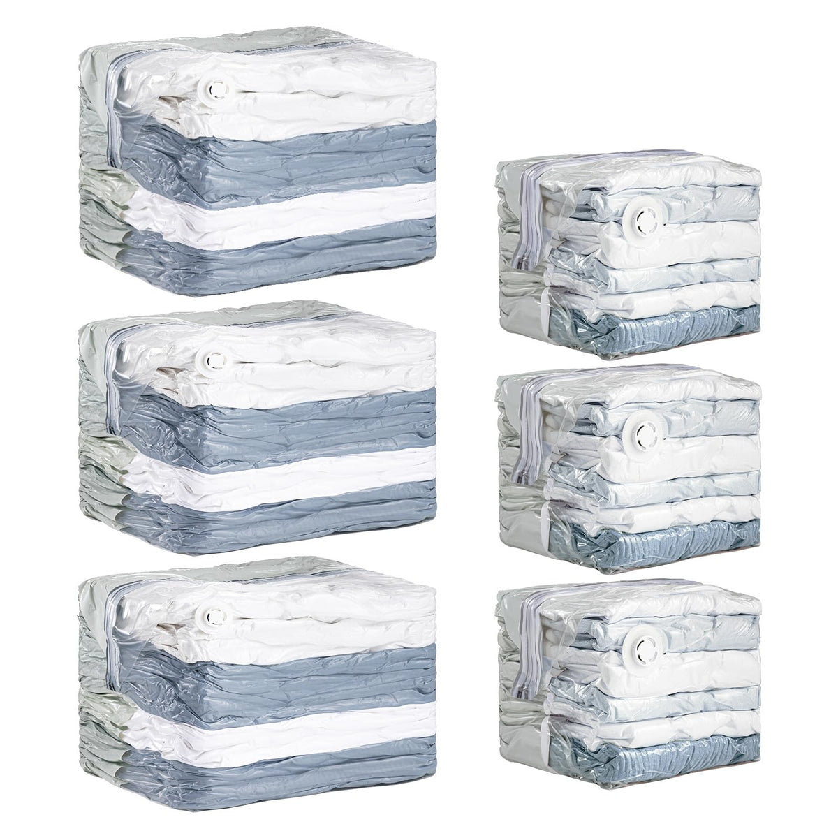 TAILI 8 Pack Vacuum Storage Bags, Jumbo Cube (31x40x15 Inch), Clear