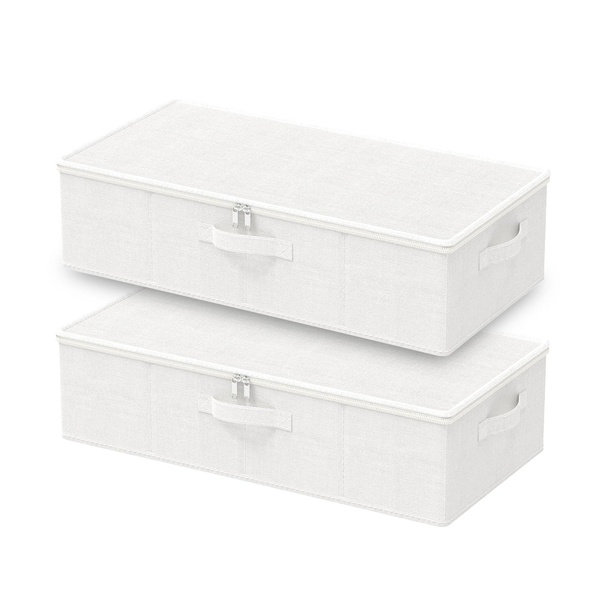 Under Bed Storage Containers, 2 Pack, Beige, 23.6x11.8x5.9 In