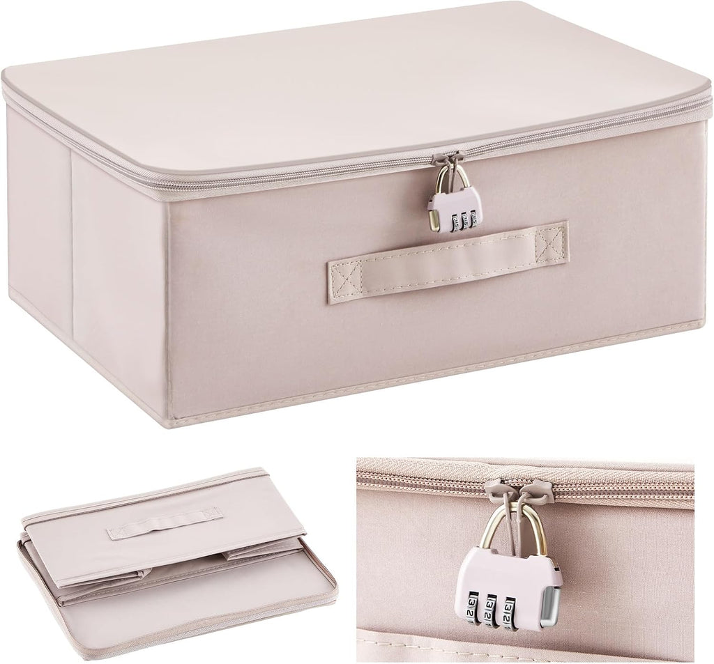 Briwooody Discreet Lockable Toy Bag,Light Purple,15 X 10 X 6.3 In