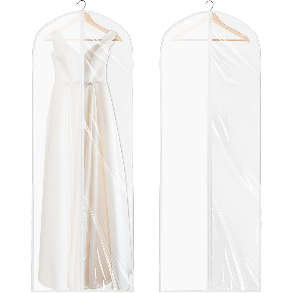 Simple Houseware 40-Inch Translucent Garment Bags with Zipper, 5 Pack