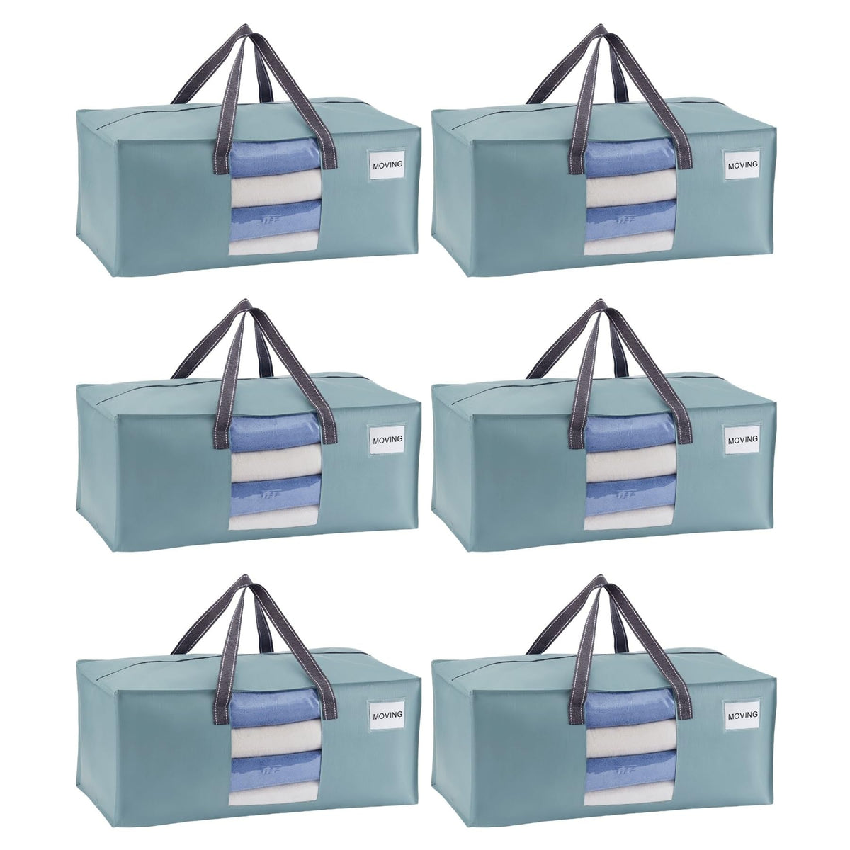 VENO Heavy Duty Moving Bags, Storage Bags, Easy Visibility, Clear, 4 Pack